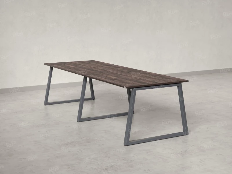 Cтол для переговоров, на A-обазном каркасе 2000x1250x750 RM083-200x125 Дуб Апрельский шоколад/Серый