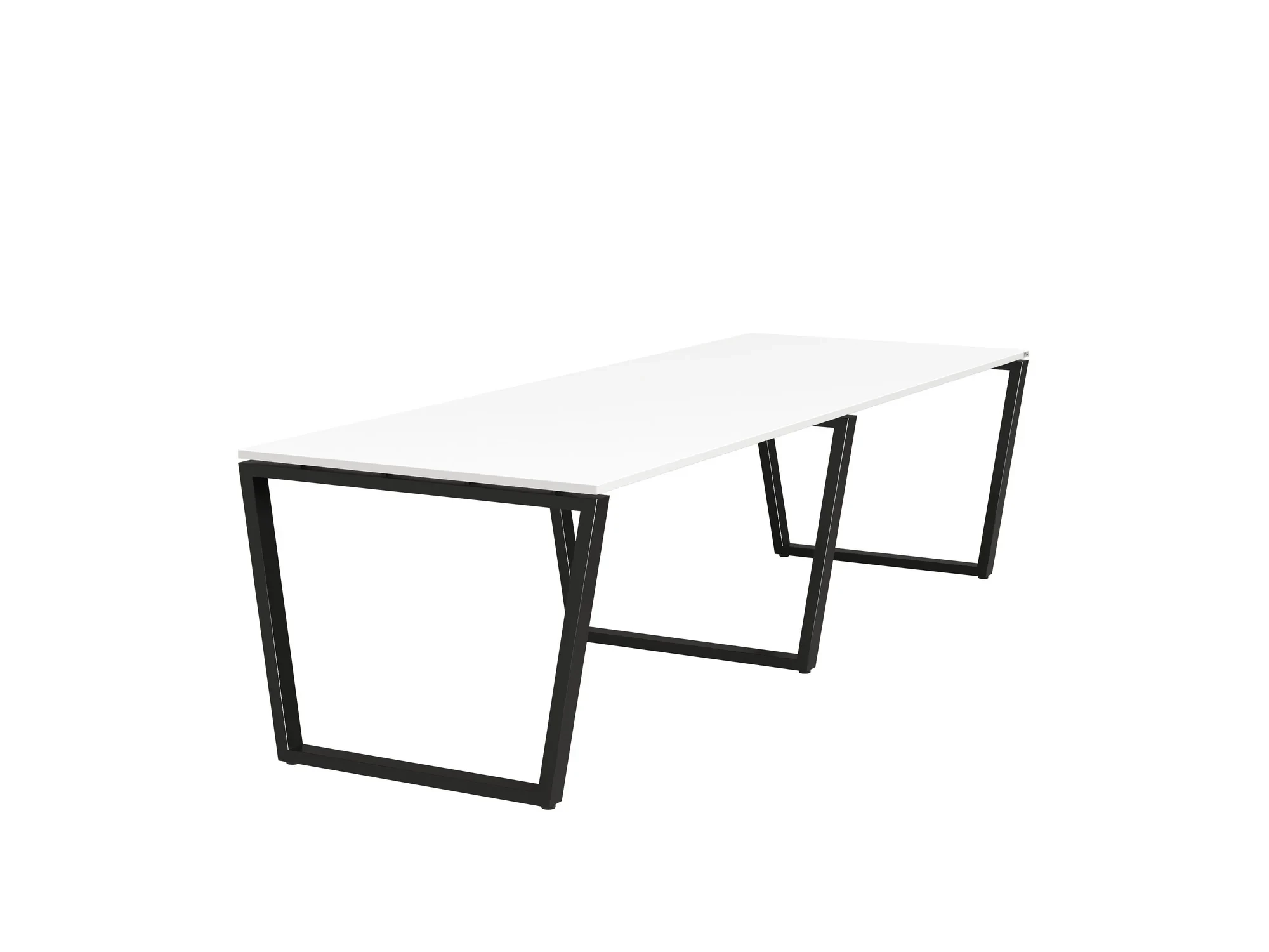 Cтол для переговоров, на V-обазном каркасе 2200x1000x750 RM082-220x100 Белый/Черный