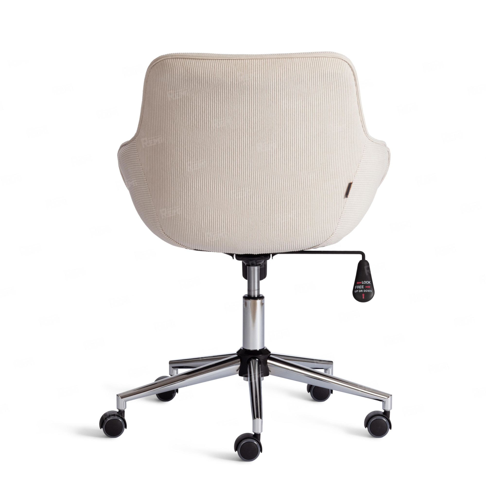 Кресло DUBLIN хром Молочный/Молочный, Вельвет (арт. 24324)