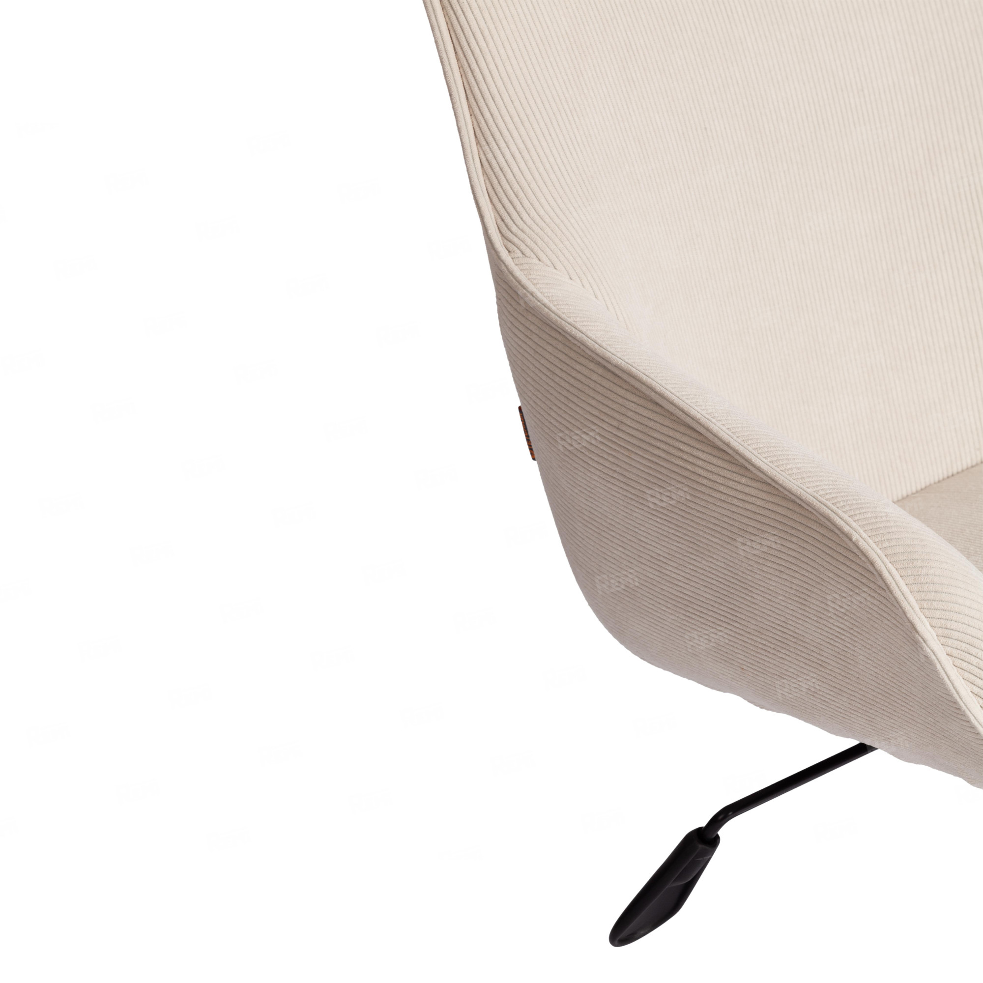 Кресло DUBLIN хром Молочный/Молочный, Вельвет (арт. 24324)