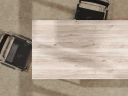 Стол прямой с подвесной тумбой 2 ящика, U-опора 1800x700x750 RM035-18x7 Дуб Маувелла/Серый