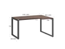 Стол угловой, О-опора, правый 1800x600/900x750, RM054-18x6-9 Дуб Апрельский шоколад/Серый