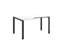 Стол угловой, П-опора, левый 1400x900/1200x750, RM053-14x9-12 Белый/Черный