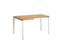 Стол угловой, П-опора, левый 1800x700/900x750, RM053-18x7-9 Дуб Юстус/Белый