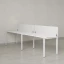 Бенч-система в 1 ряд, 2 рабочих места 2 тканевых экранов 2700x600x750 RM167-3-27x6 Белый/Белый