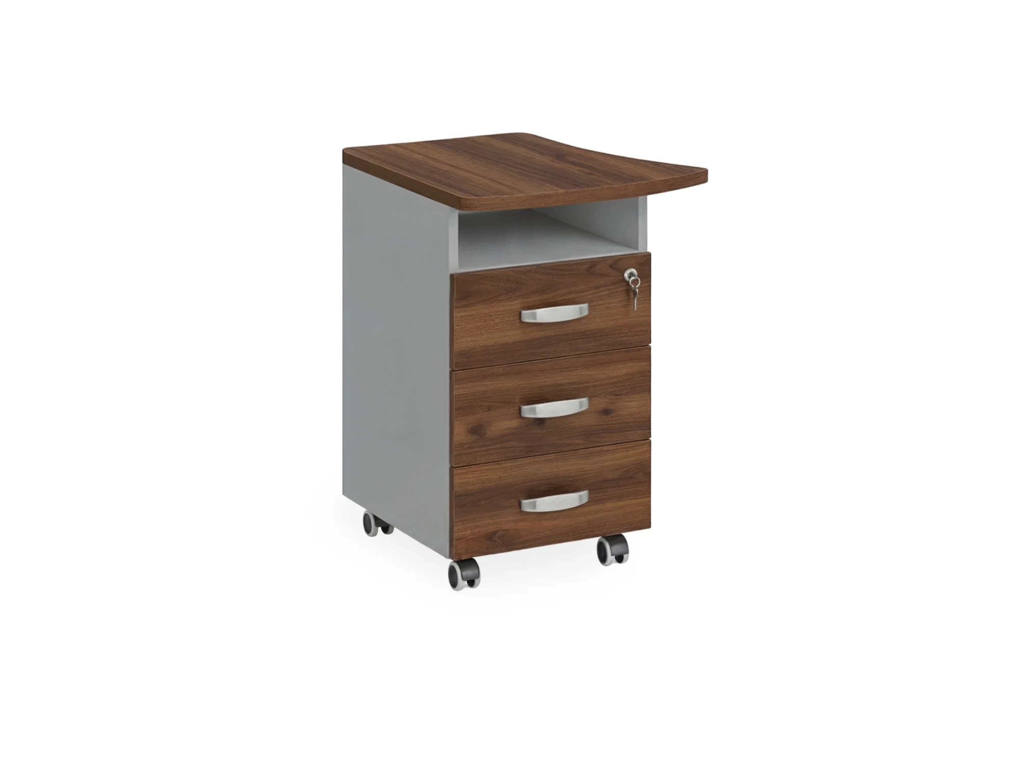 BRL RB086-57х60L Тумба приставная левая 570х600х740 Орех Вармия/Серый вулканический