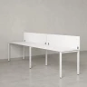 Бенч-система в 1 ряд, 2 рабочих места 2 ЛДСП экранов 3200x800x750 RM167-4-32x8 Белый/Белый