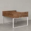 Бенч-система, 2 рабочих места, 5 ЛДСП экранов 1200x1200x750 RM169-4-12x12 Дуб Юстус/Белый