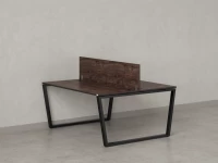 Бенч-система, 2 рабочих места, с одним экраном ЛДСП 1000x1200x750 RM172-2-10x12 Дуб Апрельский шоколад/Черный