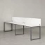 Бенч-система в 1 ряд, 2 рабочих места 2 ЛДСП экранов 3200x800x750 RM168-4-32x8 Белый/Серый