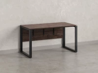 Стол прямой на О-образных опорах, экран ЛДСП 1000x700x750 RM006-10x7 Дуб Апрельский шоколад/Черный