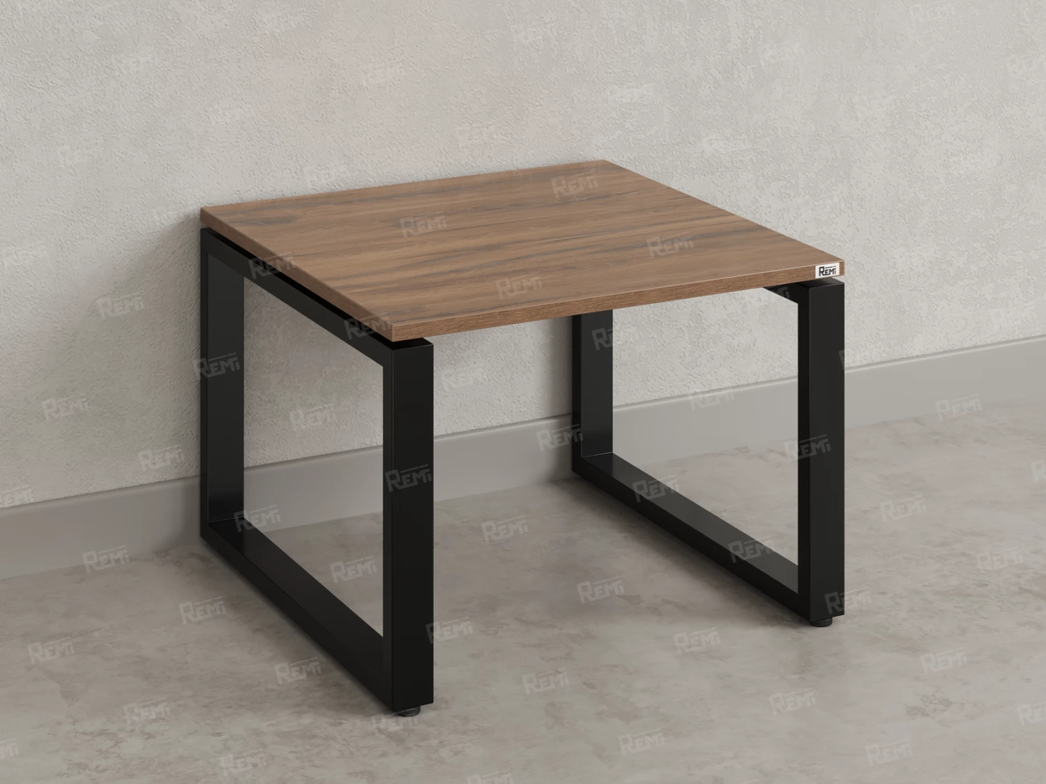 Журнальный стол с полкой 1200x600x550 RM182-12x6 Дуб Юстус/Черный