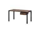 Стол прямой с подвесной тумбой, П-опора 2000x800x750 RM038-20x8 Дуб Апрельский шоколад/Черный