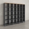 Стеллаж, 30 ячеек 2250х370х1980 RM143-225x37 Вяз Швейцарский светлый/Серый