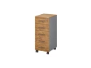 Тумба мобильная, 5 ящиков 400x500x960 RM122-40x50 Дуб Юстус/Серый