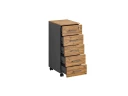 Тумба мобильная, 5 ящиков 400x500x960 RM122-40x50 Дуб Юстус/Серый