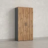 Шкаф распашной, регулируемые опоры, 5 уровней 900x420x1800 RM153-90x41 Дуб Юстус/Серый