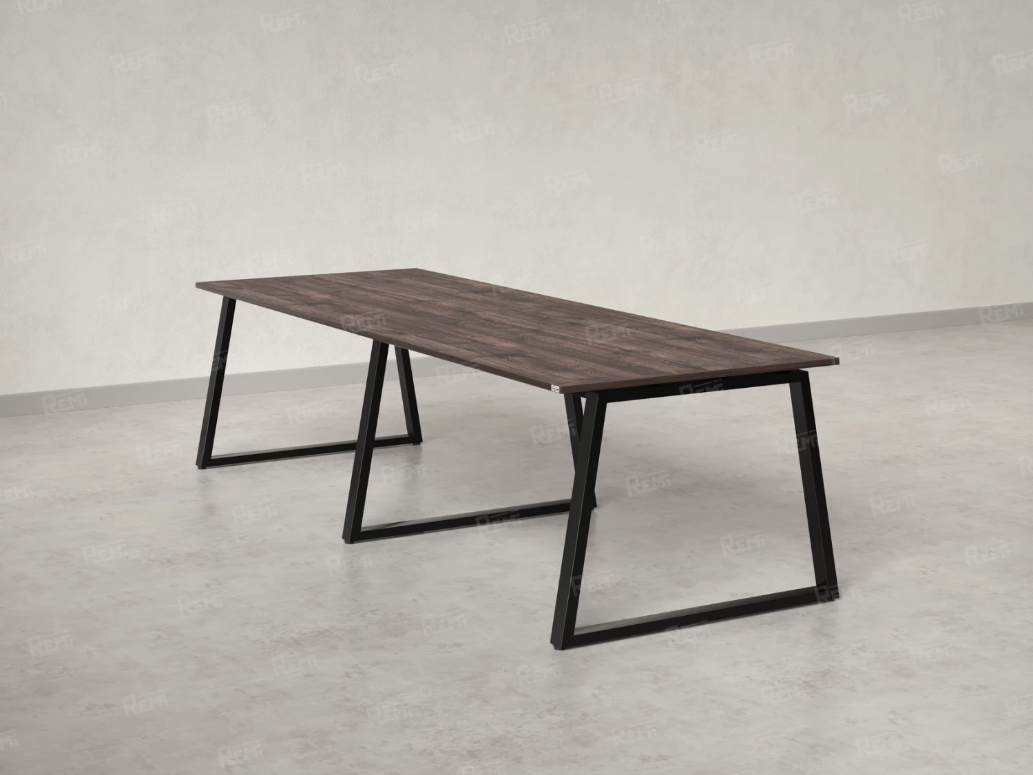 Cтол для переговоров, на A-обазном каркасе 2300x1200x750 RM083-230x120 Дуб Апрельский шоколад/Черный