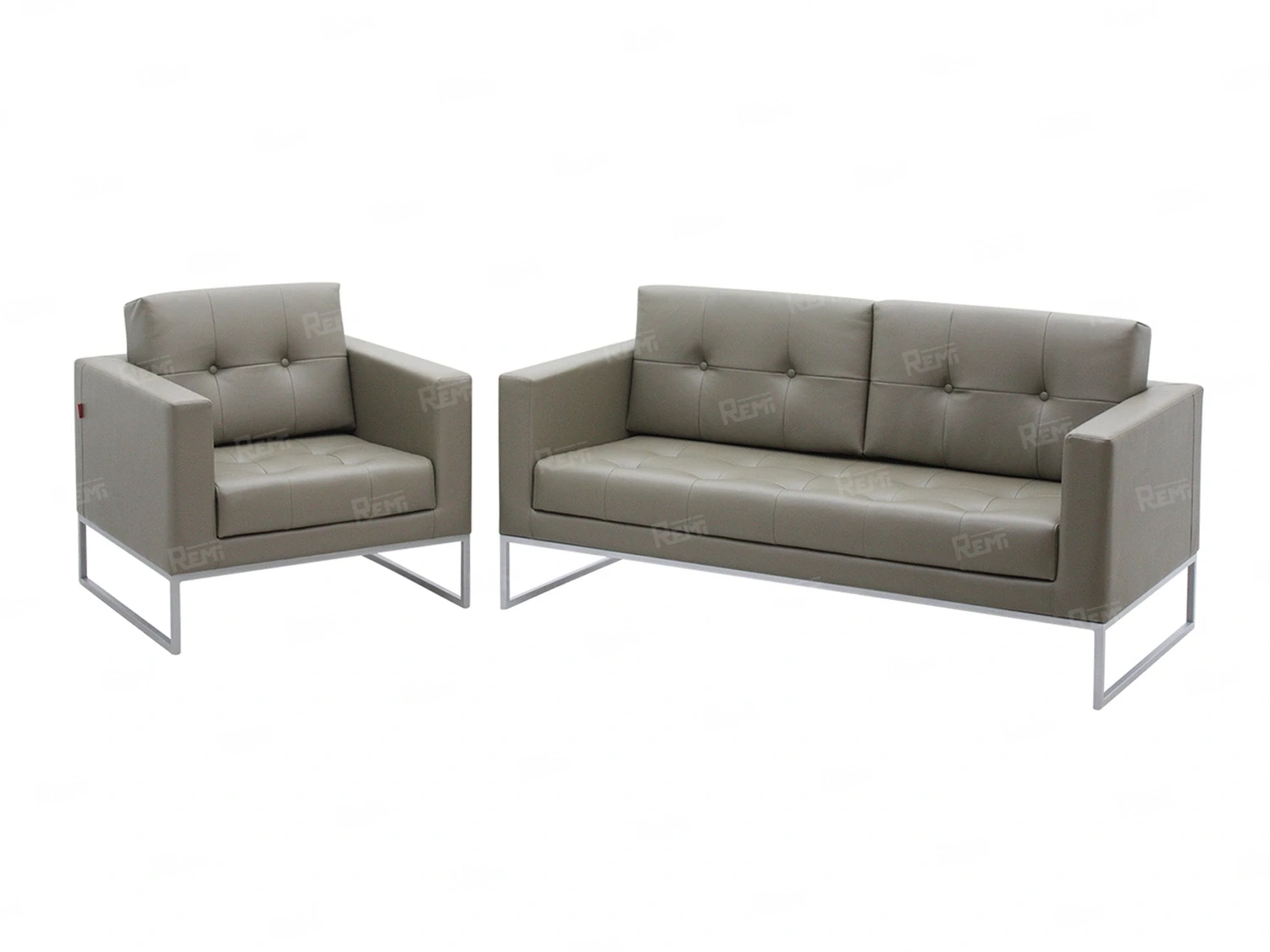 Диван Пан на 2 места цвет Серый