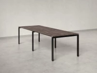 Cтол для переговоров, на П-образном каркасе 2200x1400x750 RM080-220x140 Дуб Апрельский шоколад/Черный