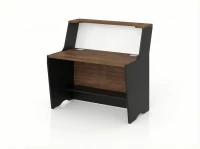 BRL RB083-140х82 Модуль прямой с вырезом, высокий 1400х822х1175 Орех Вармия/Черный