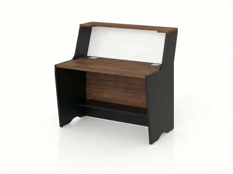 BRL RB083-140х82 Модуль прямой с вырезом, высокий 1400х822х1175 Орех Вармия/Черный