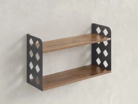 Полка настенная 900x300x500 RM192-90x30 Дуб Юстус/Серый