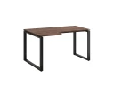 Стол угловой, О-опора, левый 1400x600/900x750, RM055-14x6-9 Дуб Апрельский шоколад/Черный