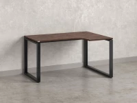 Стол угловой, О-опора, правый 1800x600/900x750, RM054-18x6-9 Дуб Апрельский шоколад/Черный