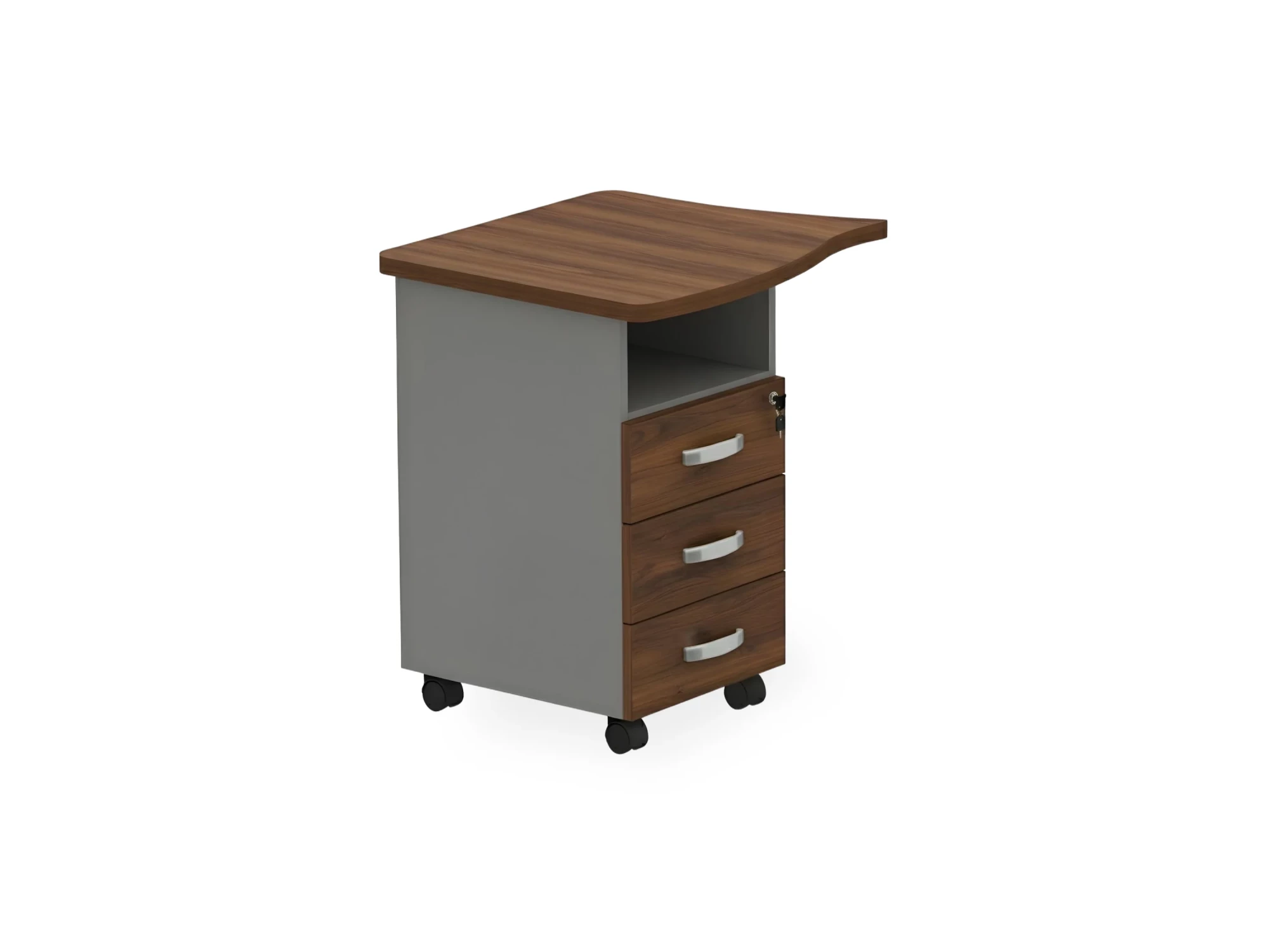 BRL RB089-73х60L Тумба приставная левая 730х600х740 Орех Вармия/Серый вулканический