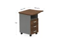 BRL RB089-73х60L Тумба приставная левая 730х600х740 Орех Вармия/Серый вулканический