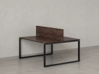 Бенч-система, 2 рабочих места, с одним экраном ЛДСП 1000x1200x750 RM169-2-10x12 Дуб Апрельский шоколад/Черный