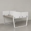 Бенч-система, 2 рабочих места, 5 тканевых экранов 1200x1600x750 RM172-3-12x16 Дуб Маувелла/Белый