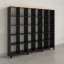 Стеллаж, 30 ячеек 2250х370х1980 RM143-225x37 Вяз Швейцарский светлый/Черный