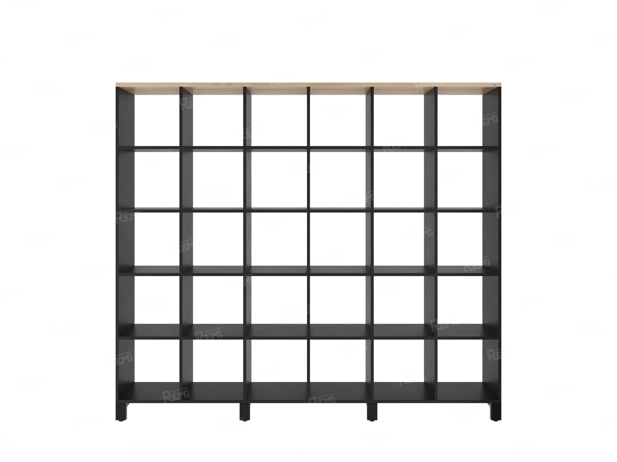 Стеллаж, 30 ячеек 2250х370х1980 RM143-225x37 Вяз Швейцарский светлый/Черный