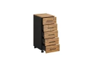 Тумба мобильная, 5 ящиков 400x500x960 RM122-40x50 Дуб Юстус/Черный