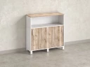 Шкаф-купе низкий, 2 полки с надстройкой 1200x420x1200 RM126-120x42 Дуб Маувелла/Белый