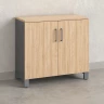 Шкаф низкий распашной, 2 уровня 900x600x850 RM147-90x60 Вяз Швейцарский светлый/Серый