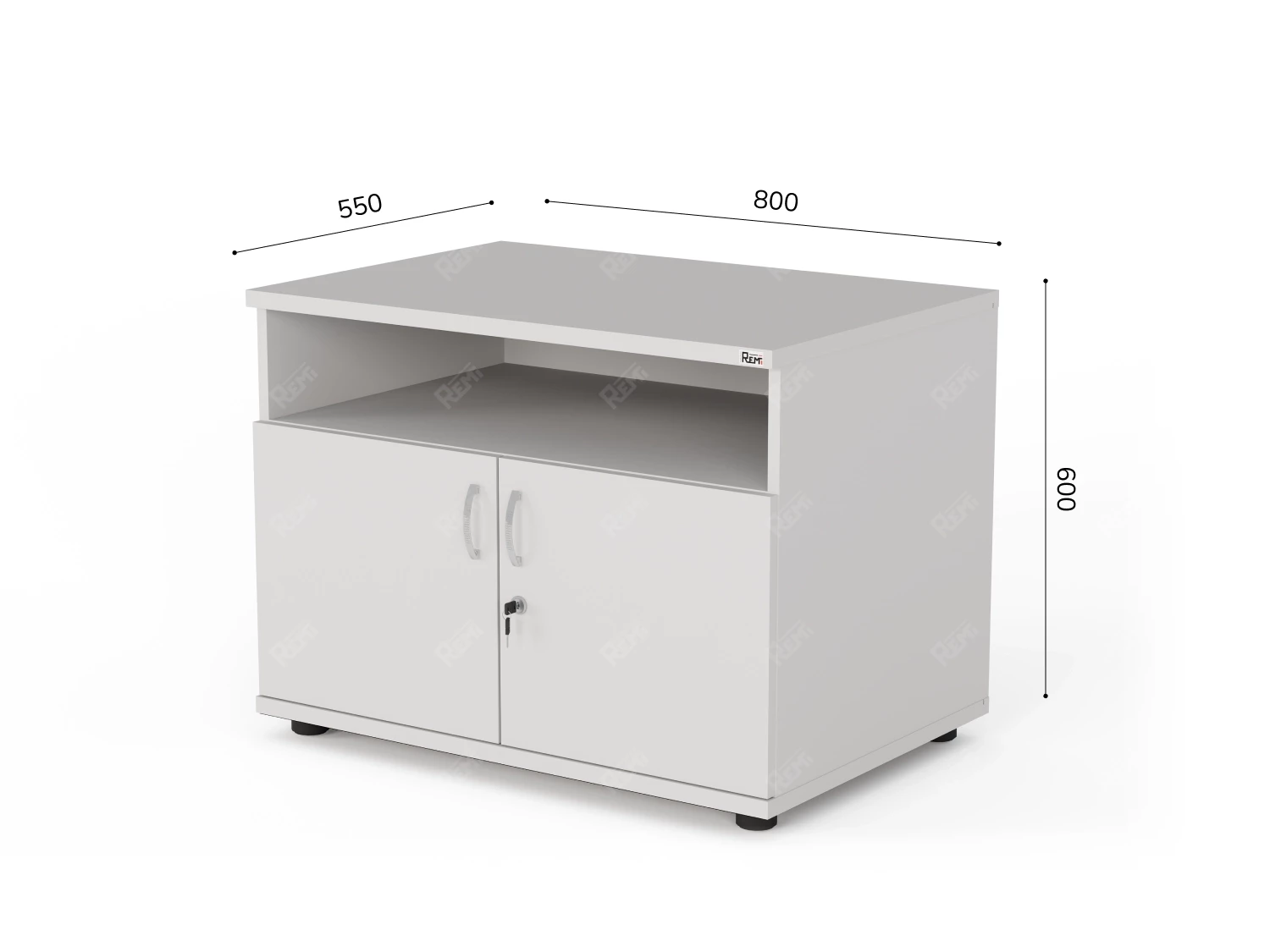 Тумба под RLG018 оргтехнику 80x55x60 Белый, Серия ЛАЙТ | LIGHT
