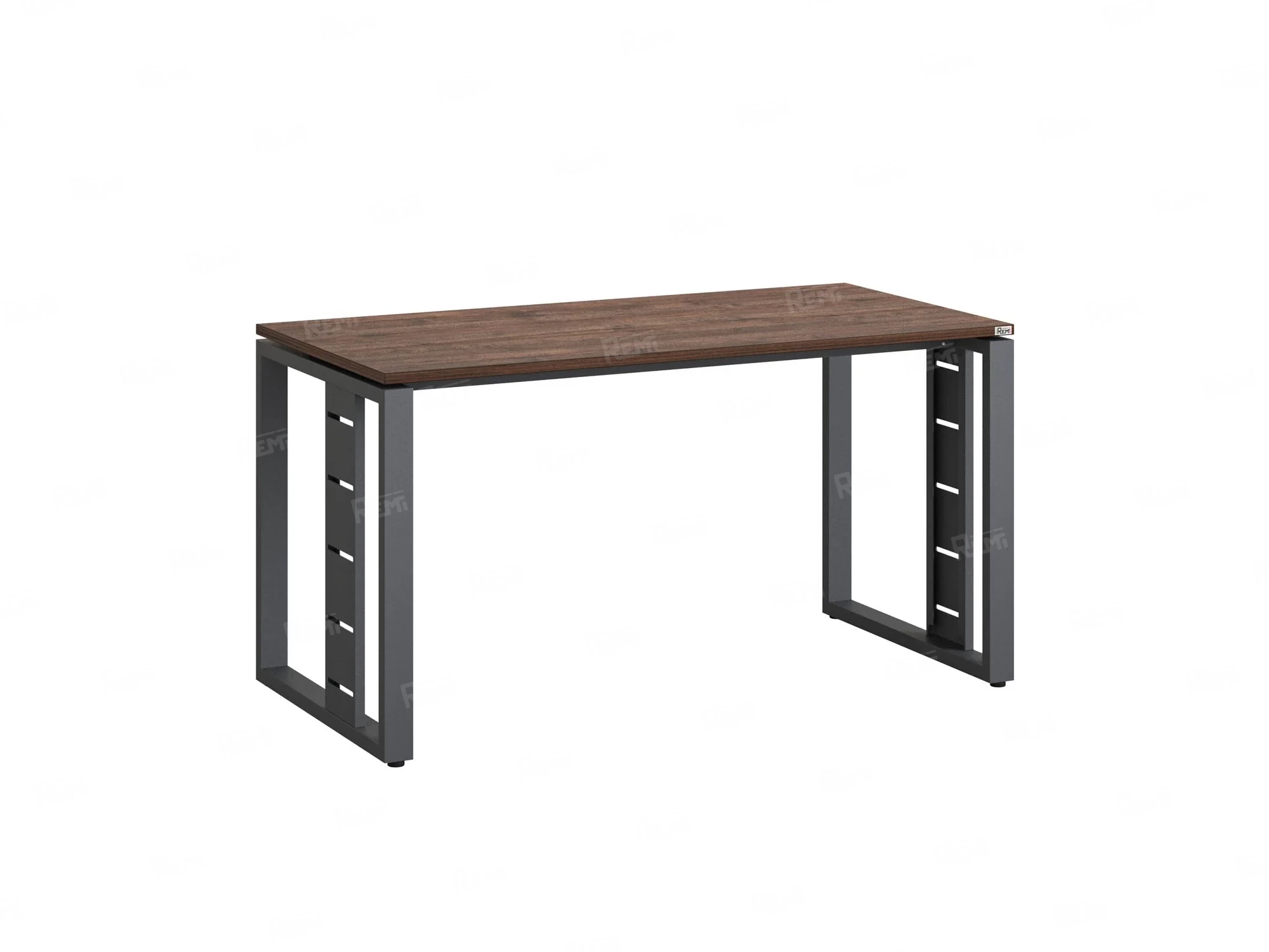 Стол прямой на О-образных опорах 1600x800x750 RM040-16x8 Дуб Апрельский шоколад/Серый