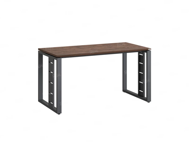 Стол прямой на О-образных опорах 1600x800x750 RM040-16x8 Дуб Апрельский шоколад/Серый