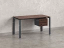 Стол прямой с подвесной тумбой 2 ящика, П-опора 1800x800x750 RM039-18x8 Дуб Апрельский шоколад/Серый