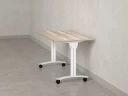 Стол складной, мобильный 1200x600x750 RM011-12x6 Дуб Маувелла/Белый