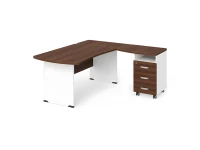BRL RB005-160х160R Угловое рабочее место правое 1600х1600х740 Орех Вармия/Белый