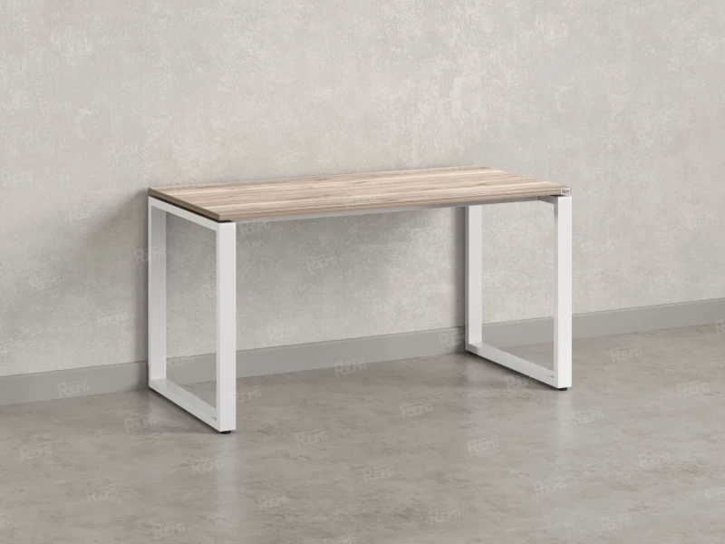 Стол прямой на O-образных опорах 1200x700x750 RM002-12x7 Дуб Маувелла/Белый