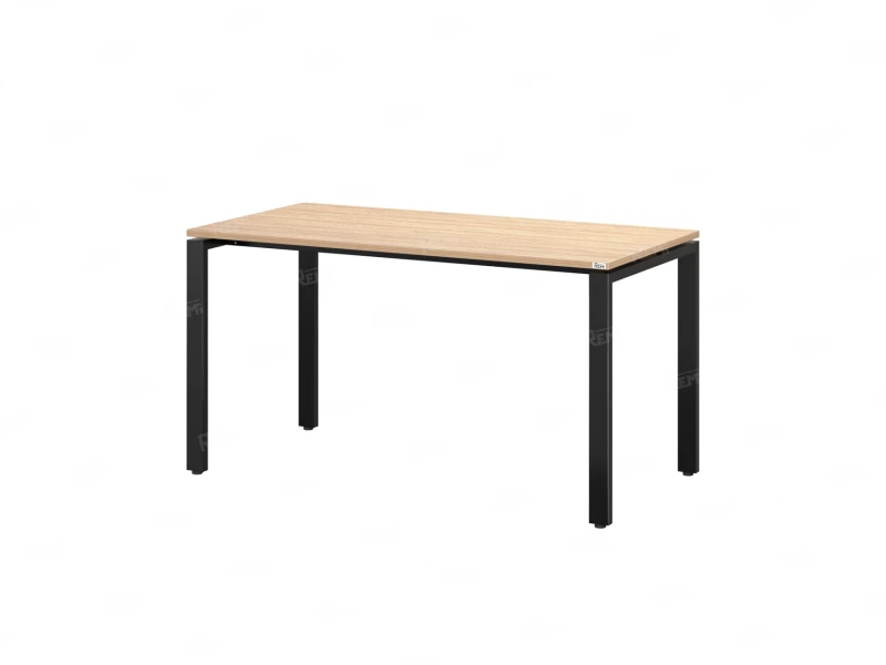 Стол прямой на П-образных опорах 1400x700x750 RM001-14x7 Вяз Швейцарский светлый/Черный