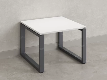 Журнальный стол с полкой 700x700x550 RM182-7x7 Белый/Серый