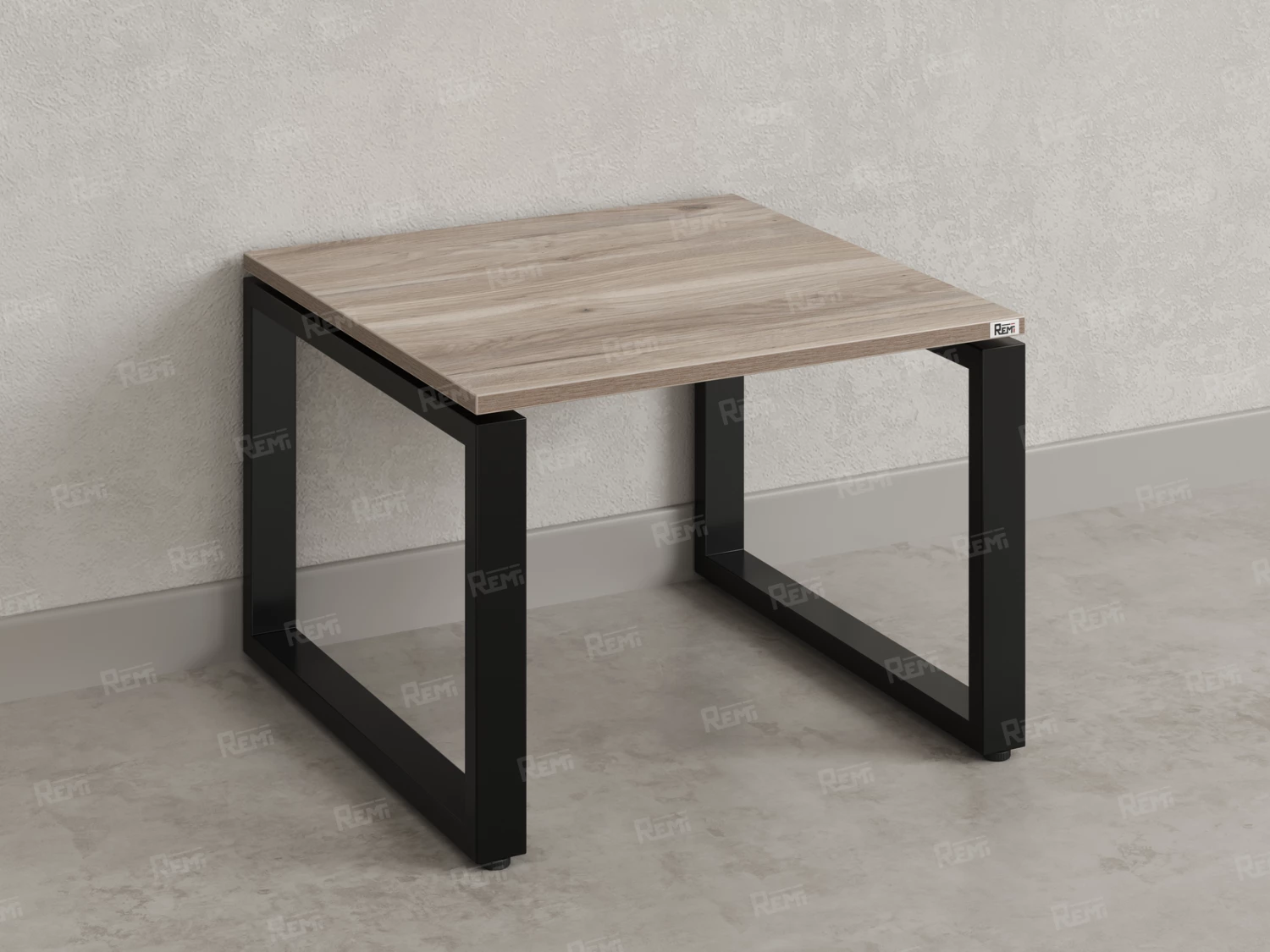 Журнальный стол с полкой 800x600x550 RM182-8x6 Дуб Маувелла/Черный