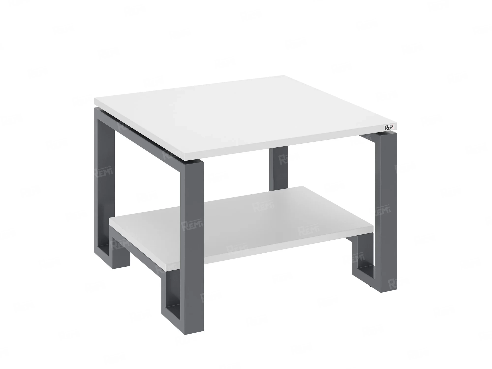 Журнальный стол с полкой 900x800x550 RM181-9x8 Белый/Серый