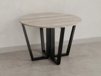 Круглый стол на U-образных опорах 1500x1500x750 RM188-15x15 Дуб Маувелла/Черный